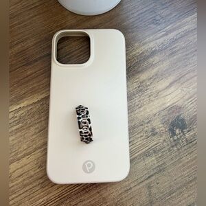 iPhone 12/13 Pro Max Nude Loopy Case with Leopard Loop